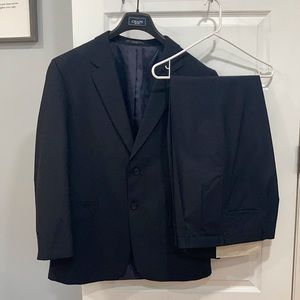 Men’s Navy Blue Wool Suit 42R